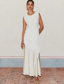 Abito con ricamo Cornely - BIANCO LANA