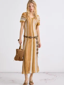 Abito in jersey con lurex - ZAFFERANO