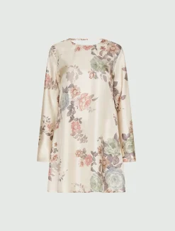 Abito svasato in twill di seta - CIPRIA