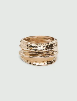 Bangle in metallo martellato - ORO