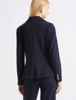 Blazer aderente in jersey - BLU