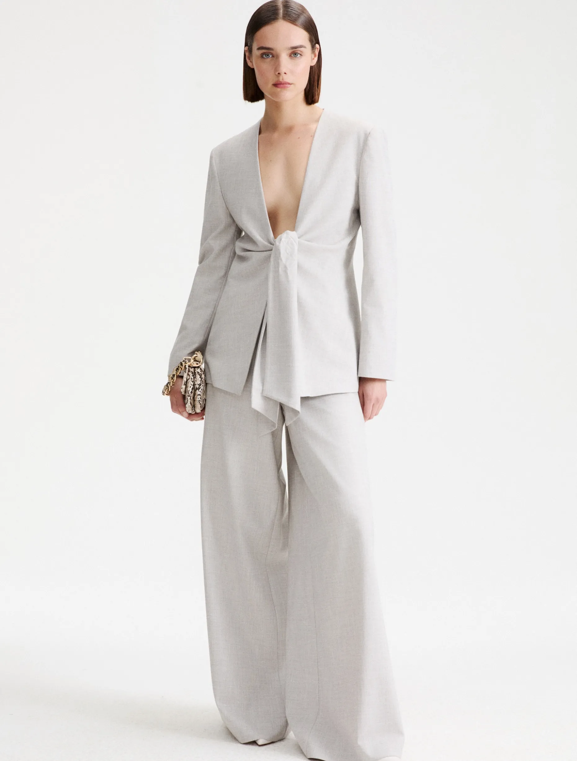 Blazer con nodo - GRIGIO CHIARO