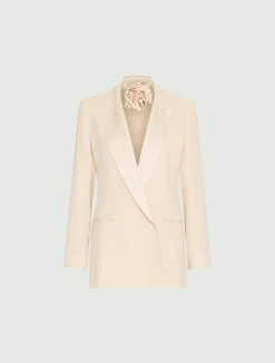 Blazer in envers satin con cintura - CIPRIA