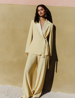 Blazer in envers satin - GIALLO