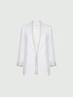Blazer in puro lino - BIANCO OTTICO