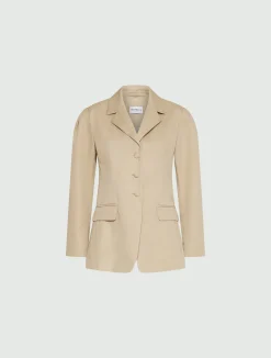 Blazer strutturato in gabardina - SABBIA