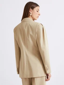 Blazer strutturato in gabardina - SABBIA