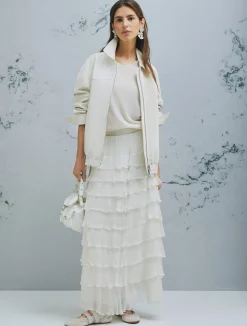 Blouson in nappa - BIANCO LANA