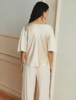 Blusa in raso di seta - CIPRIA