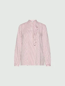 Blusa in twill - ROSSO