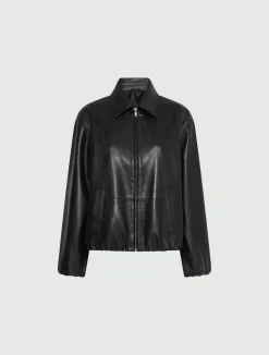 Bomber in nappa - NERO