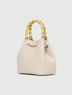 Borsa a secchiello stampa rettile - AVORIO