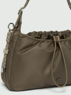 Borsa a spalla in tessuto - MARRONE
