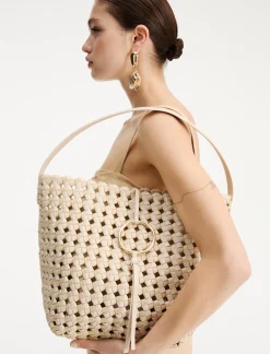 Borsa grande in tessuto intrecciato - NUDO