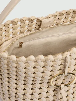 Borsa grande in tessuto intrecciato - NUDO