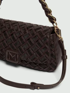 Borsa Le Muse medium con intreccio - TESTA DI MORO