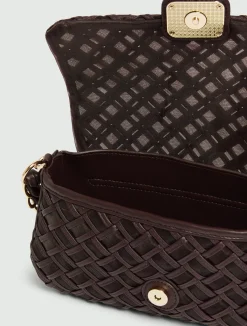 Borsa Le Muse medium con intreccio - TESTA DI MORO