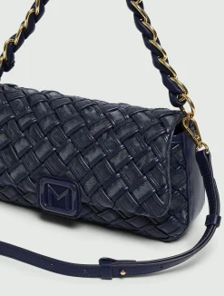Borsa Le Muse medium con intreccio - BLU