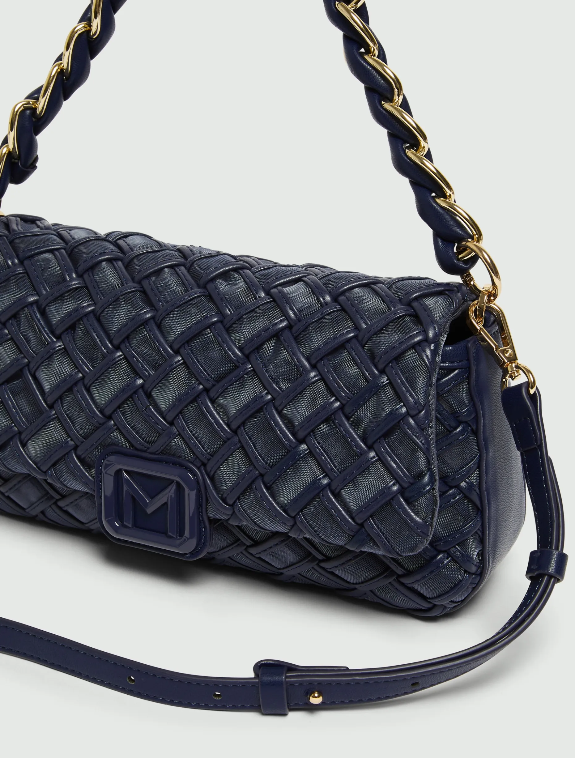 Borsa Le Muse medium con intreccio - BLU