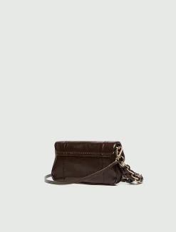 Borsa Le Muse mini in tessuto spalmato - TESTA DI MORO