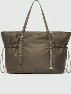 Borsa weekender con doppi manici - MARRONE