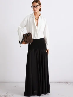 Camicia in popeline di cotone lavato - BIANCO