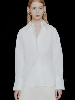 Camicia in popeline di cotone - BIANCO OTTICO
