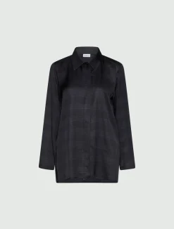Camicia in twill stampato - BLU