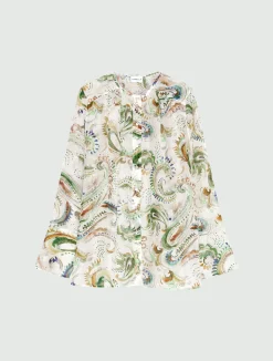 Camicia in voile di seta - BIANCO OTTICO