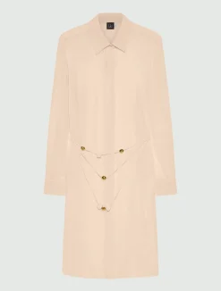 Camicia lunga in georgette con collana - NUDO
