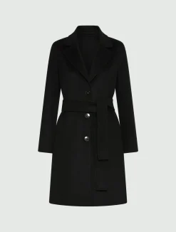 Cappotto monopetto in double - NERO