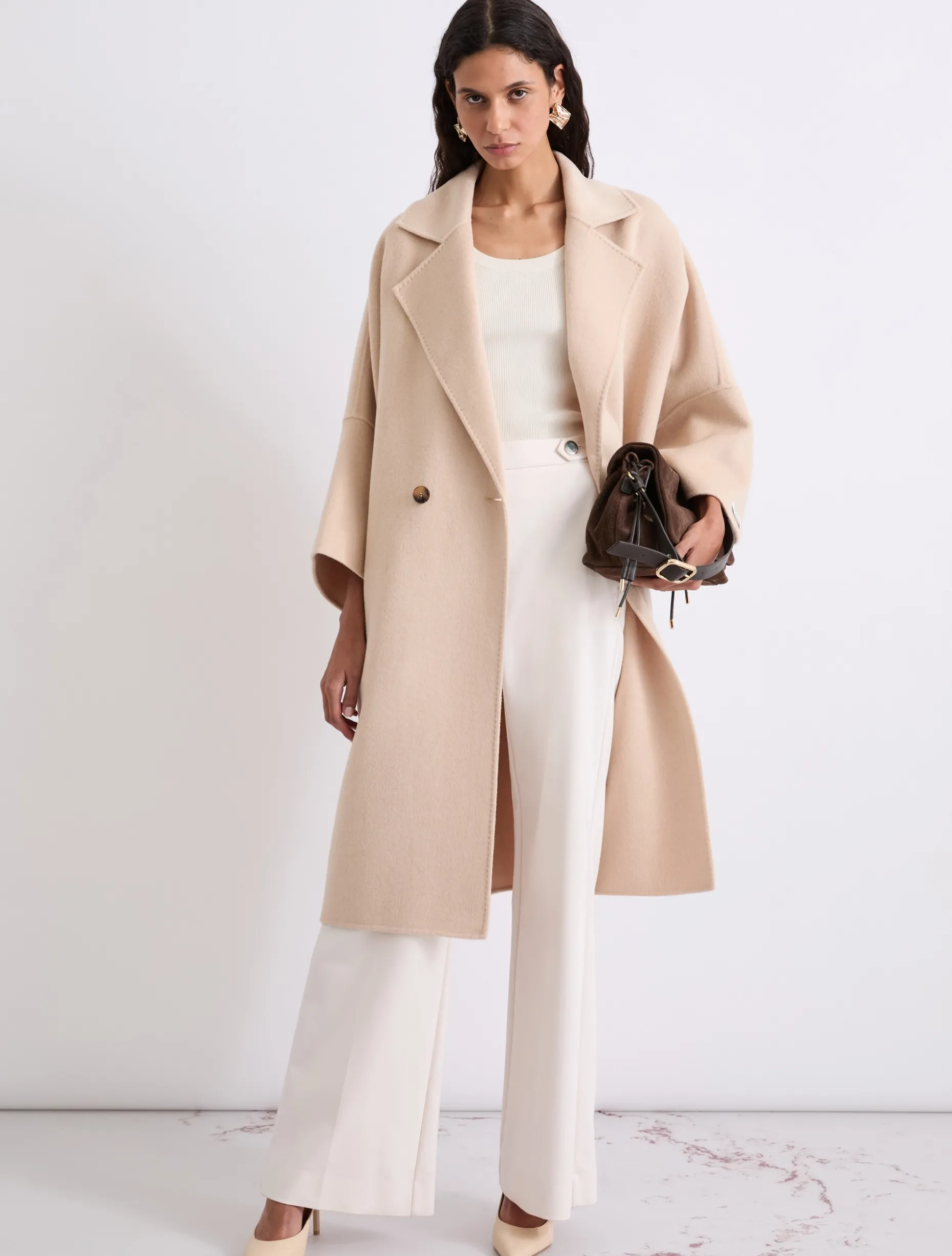 Cappotto oversize in double - NATURALE