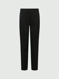 Chino in envers satin - NERO