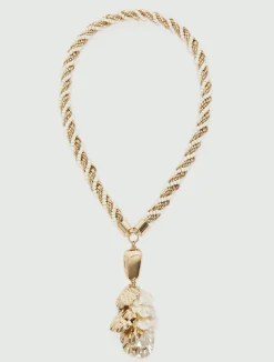 Collana lunga con conchiglie metalliche - MADREPERLA
