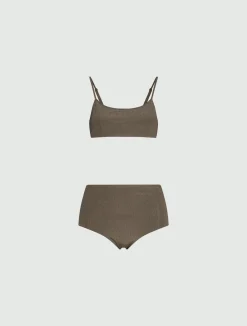 Coordinato in jersey - MARRONE