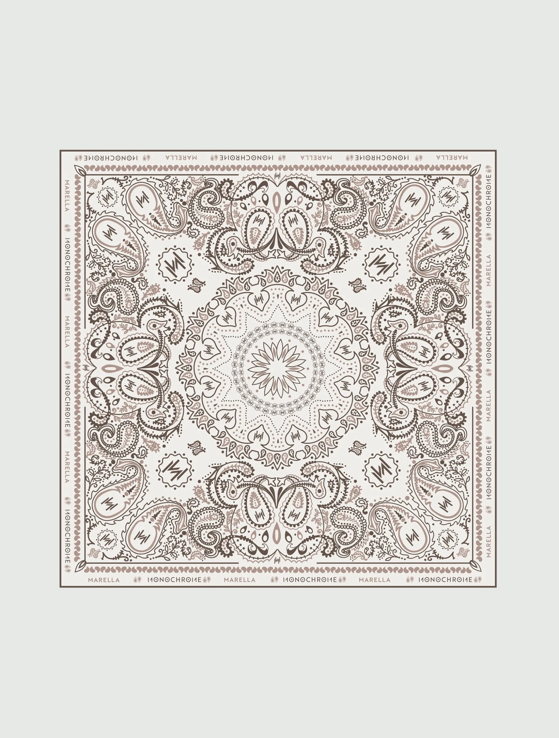 Foulard piccolo stampa bandana - BIANCO