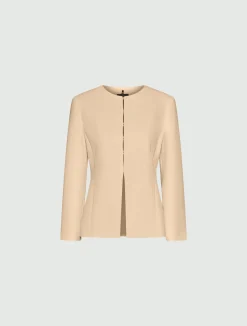 Giacca girocollo in envers satin - NUDO