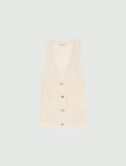 Gilet in cotone - BIANCO