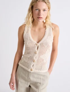 Gilet in cotone - BIANCO