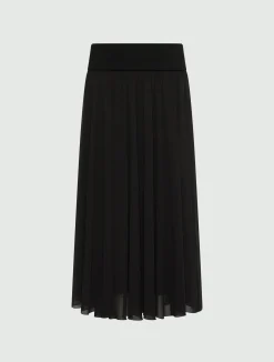 Gonna svasata in georgette - NERO