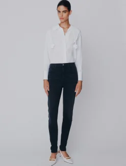 Jeans skinny a vita alta - NERO