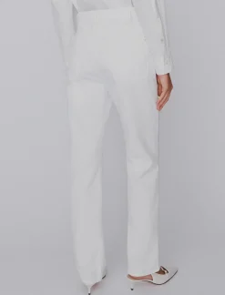 Jeans straight fit in denim - BIANCO