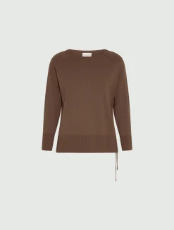Maglia con coulisse - MARRONE