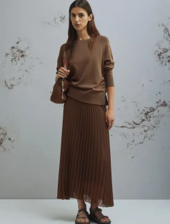 Maglia con coulisse - MARRONE
