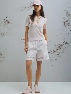 Maglia in viscosa con manica corta - ROSA