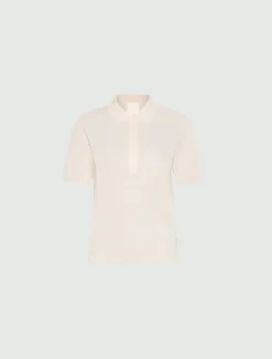 Maglia in viscosa con manica corta - BIANCO LANA