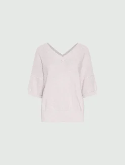 Maglia oversize con lurex - ROSA