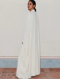 Mantella in georgette - BIANCO LANA
