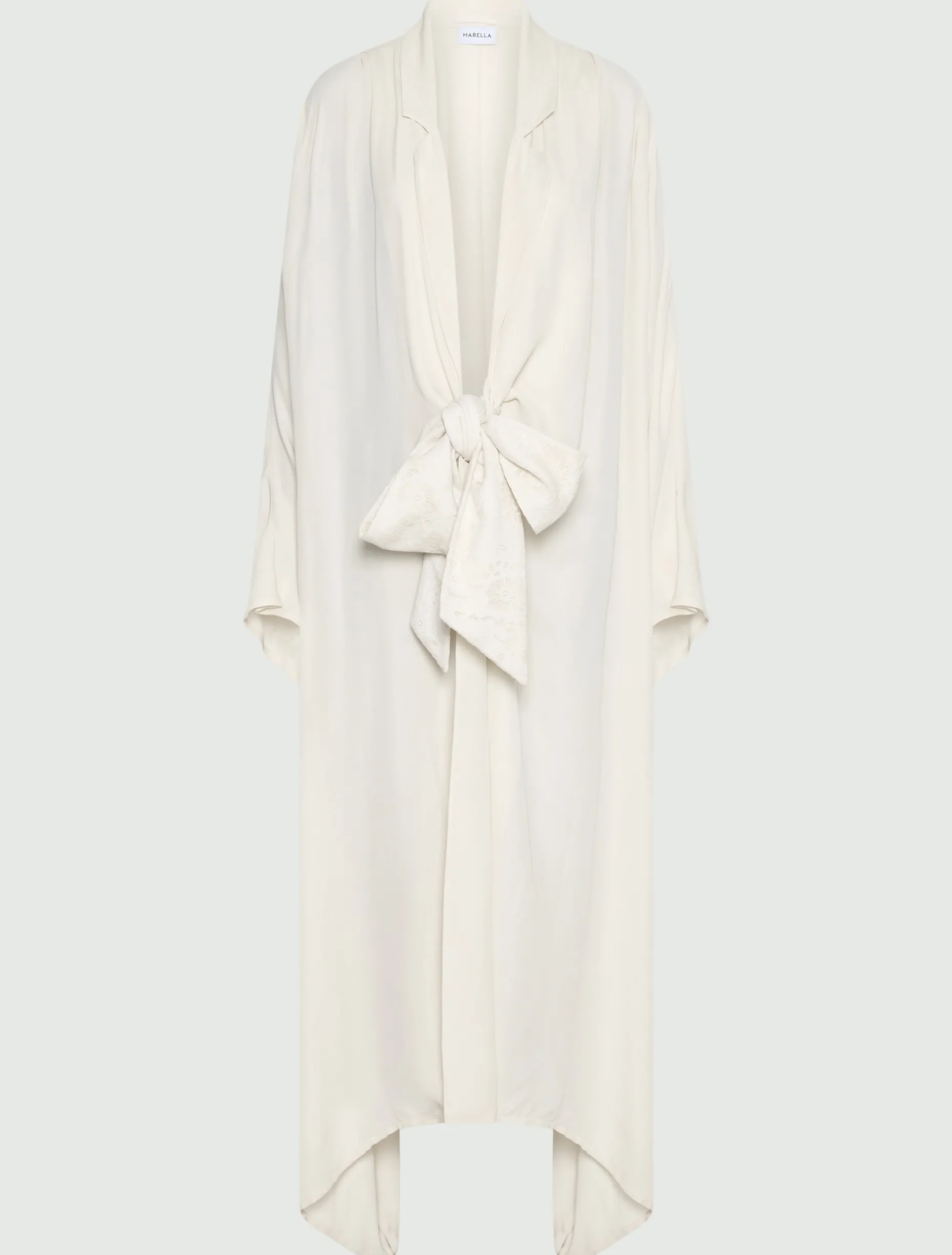 Mantella in georgette - BIANCO LANA