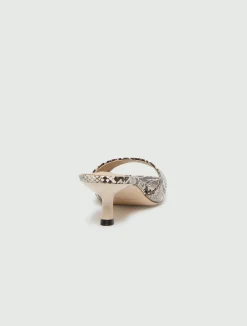 Mule con stampa pitone - MARRONE
